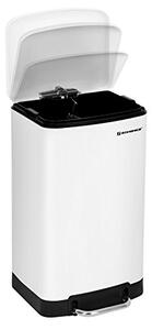 Kosz na śmieci z wolnym zamykaniem SLOW, 30l, biała SongmicsHome