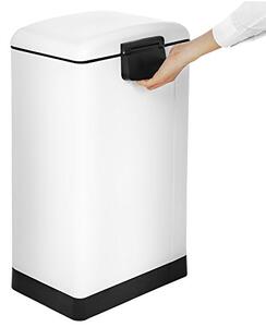 Kosz na śmieci z wolnym zamykaniem SLOW, 30l, biała SongmicsHome