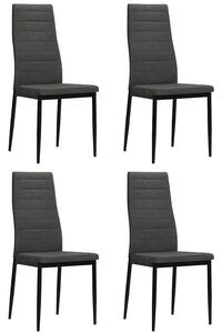 Komplet 4 ciemnoszarych minimalistycznych krzeseł M5-T50