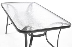 Zestaw mebli ogrodowych PORTO stół i 6 krzeseł - czarne