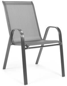 Zestaw mebli ogrodowych PORTO stół i 6 krzeseł - czarne