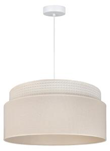 Lampa Wisząca Duolla, Milano, beżowy, salon, tkanina | tekstylia, młodzieżowy