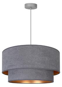 Lampa Wisząca Duolla, Boho, szary, sypialnia, tkanina | tekstylia, młodzieżowy