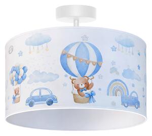 Lampa Sufitowa Duolla, Kids Print, niebieski, pokój dziecięcy, tkanina | tekstylia