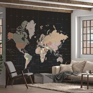 Fototapety Mapa świata z zaznaczonymi różnymi krajami, Fototapety Mapy, u99477d1 : Uwalls.pl