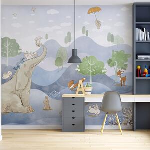 Fototapety Słoń i przyjaciele w lesie, Fototapety Zwierzęta, u98695v1 : Uwalls.pl
