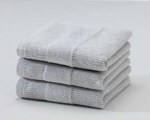 Zestaw ręczników CARRARA 30x30 cm jasnoszary 100% bawełna, 3 szt
