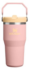 Brzoskwiniowy termos ze stali nierdzewnej 600 ml IceFlow™ Flip Straw 2.0 Tumbler Peach Rose – Stanley