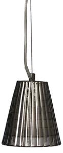 Lampa wisząca mała ze srebrnym kloszem nad stolik