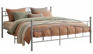 Metalowe szare łóżko w stylu loft 180x200 cm H2-E43
