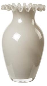 Broste Copenhagen - Szklany taupe wazon Jasmin 23 cm
