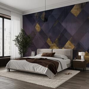 Fototapety nowoczesna geometria w luksusowym stylu z fioletowym odcieniem, Nowoczesne Fototapety, w02340v2 : Uwalls.pl
