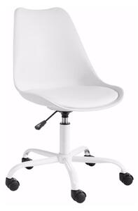 Biały regulowany fotel biurowy Støraa Dan