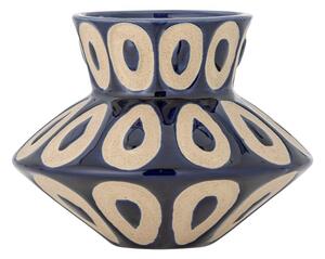 Niebieski kamionkowy ręcznie wykonany wazon (wysokość 12 cm) Bashir – Bloomingville