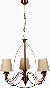 Asir Żyrandol na łańcuchu CLASSIC 3xE14/40W/230V brązowy/beżowy AS2962
