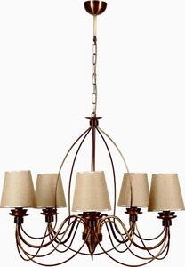 Asir Żyrandol na łańcuchu CLASSIC 5xE14/40W/230V brązowy/beżowy AS2964