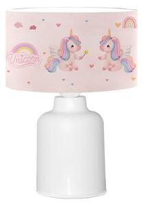 Asir Lampka dziecięca CANDY 1xE27/40W/230V różowa/biała AS2937