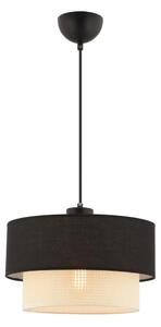 Asir Lampa wisząca na linkę ECHO 1xE27/60W/230V czarna/kremowa AS2584