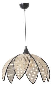 Asir Lampa wisząca na lince FUME 1xE27/40W/230V śr. 40 cm czarna/beżowa AS2968