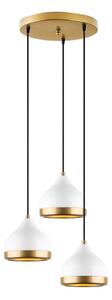 Asir Żyrandol na lince YILDO 3xE27/40W/230V biały/złoty AS2994