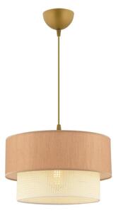 Asir Lampa wisząca na przewodzie ECHO 1xE27/60W/230V brązowo-kremowa AS2585