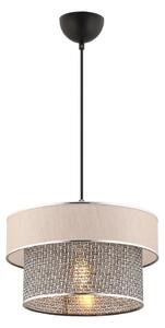 Asir Lampa wisząca na przewodzie ERO 1xE27/60W/230V kremowa/szara AS2599