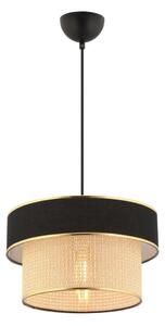 Asir Lampa wisząca ERO na lince 1xE27/60W/230V czarna/beżowa AS2600