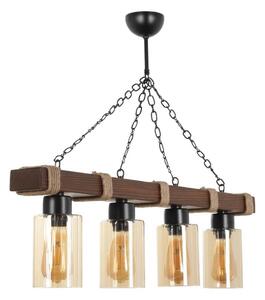 Asir Żyrandol na łańcuchu JASMIN 4xE27/40W/230V brązowy/beżowy AS2708
