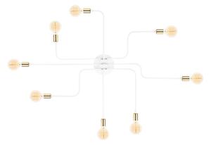 Asir Lampa sufitowa natynkowa TRUVA 8xE27/40W/230V biała/złota AS2703