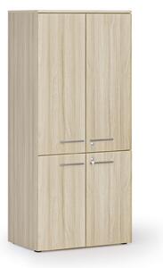 Szafa biurowa pół-drzwi PRIMO WOOD, 800 x 500 x 1781 mm, dąb naturalny