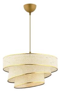 Asir Lampa wisząca na przewodzie COUPER 1xE27/60W/230V kremowa/złota AS2530