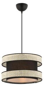 Asir Lampa wisząca na przewodzie HALO 1xE27/60W/230V czarny/kremowy AS2541