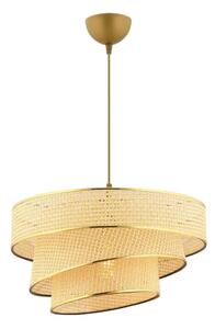 Asir Lampa wisząca na lince COUPER 1xE27/60W/230V beżowy/złoty AS2532