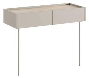 Toaletka Desin 100 cm z szufladami i metalowymi nogami - kaszmir / dąb nagano