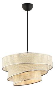 Asir Lampa wisząca na przewodzie COUPER 1xE27/60W/230V kremowa / błyszczący chrom AS2531