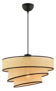 Asir Lampa wisząca na lince COUPER 1xE27/60W/230V beżowa/czarna AS2528