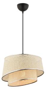 Asir Lampa wisząca na przewodzie BARETTE 1xE27/60W/230V kremowy/błyszczący chrom AS2561