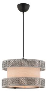 Asir Lampa wisząca na przewodzie HALO 1xE27/60W/230V beżowa/szara AS2544