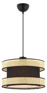 Asir Lampa wisząca na przewodzie HALO 1xE27/60W/230V czarna/beżowa AS2548