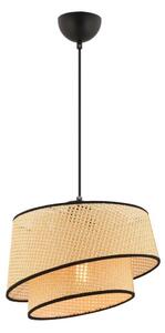 Asir Lampa wisząca na przewodzie BARETTE 1xE27/60W/230V beżowa/czarna AS2558