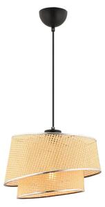Asir Lampa wisząca na lince BARETTE 1xE27/60W/230V beżowa/błyszczący chrom AS2566