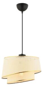 Asir Lampa wisząca na lince BARETTE 1xE27/60W/230V kremowa/złota AS2568