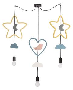 Candellux Dziecięca lampa wisząca TRIO 3xE27/20W/230V żółta/niebieska/szara CA1066