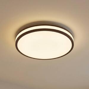 Lampa sufitowa Emiva Lindby, ciemne drewno, salon / jadalnia, drewno, nowoczesny