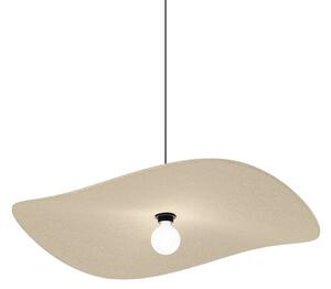 Wever & Ducré Lighting Lampa wisząca Wave Soft 3.0, możliwość ściemniania, kremowy / amber, salon / jadalnia, tkanina / materiał / jedwab, nowoczesny