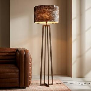KARE Lampa stojąca Wildlife, brązowy / rdzawy, salon / jadalnia, tkanina / materiał / jedwab, skandynawski