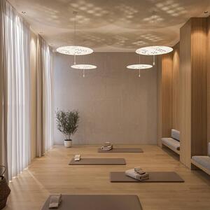 Wever & Ducré Lighting Lampa wisząca Shedda, możliwość ściemniania, kremowy / amber, salon / jadalnia, aluminium, nowoczesny