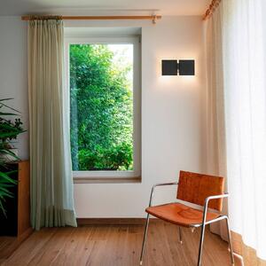 Wever & Ducré Lighting Kinkiet CG Square, czarny, salon / jadalnia, metal, nowoczesny
