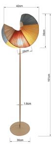 KARE Lampa stojąca Sella, kremowy / amber, salon / jadalnia, tkanina / materiał / jedwab, dworkowy / rustykalny