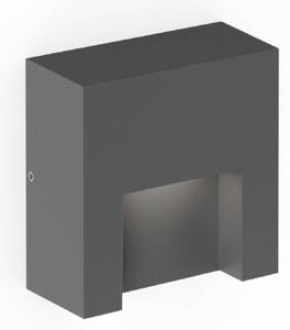 Wever & Ducré Lighting Kinkiet zewnętrzny Reto 0.8, możliwość ściemniania, czarny, aluminium, nowoczesny